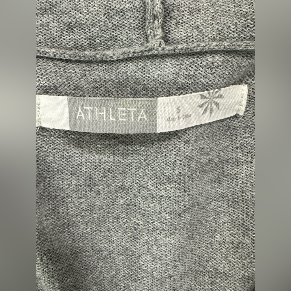 Athleta Gray Sweater  Dress Size Small. V neck. Midi length. - Picture 4 of 5